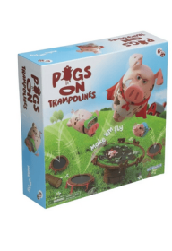 PlayMonster Pigs on Trampolines, Family Board Game, 2 to 3 Players, Children Ages 6+