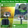 Ultrasonic Solar Animal Repeller Outdoor Mole Snake Squirrel Repellent Waterproof Bird Deer Dog Cat Deterrent with 6 Modes Motion Sensor Vibration Sta