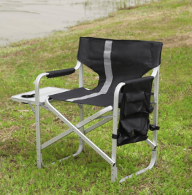 Oversized Folding Camp Chair with Side Table