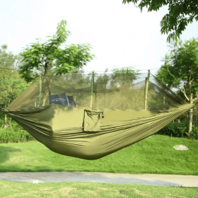 600LB Parachute Nylon Camping Hammock with Mosquito Net