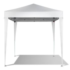 Large Canopy Oxford Cloth Sprayed Iron Pipe 6.5x6.5ft White