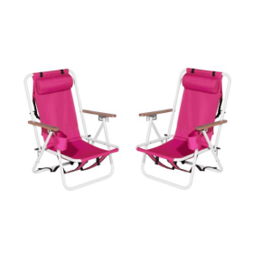 2pcs 23X21.7X31.5in Folding Beach Chair