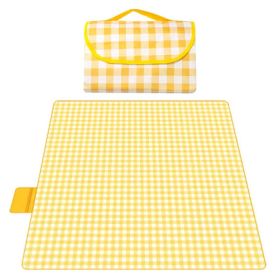 Waterproof Camping Picnic Blanket – 2m x 2m, Yellow
