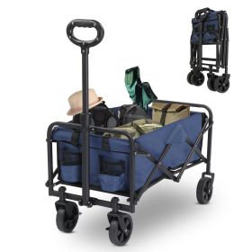 Blue Cloth Silver Frame 600D Oxford Cloth Folding Cart