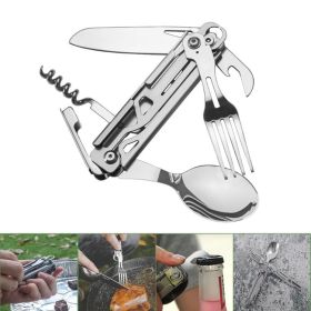 Folding Camping Cutlery Set – Stainless Steel Knife, Fork & Spoon