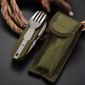 7 In 1 Multifunctional Stainless Steel Fork Spoon Knife Tableware