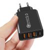 Quick Charge Euro Travel Adapter with 3USB + Type-C Ports