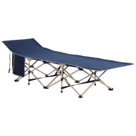 Outsunny Folding Camping Cots for Adults with Carry Bags, and Side Pockets
