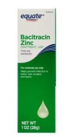 Equate Bacitracin Zinc USP Ointment, First Aid Antibiotic, 1 oz