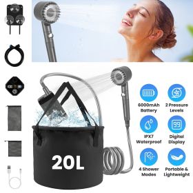 Portable Shower IPX7 Waterproof 6000mAh Rechargeable Shower Pump