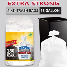 13 Gallon Heavy-Duty Trash Bags – 130 Count, Leak-Resistant & Odor-Proof