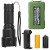 LED Rechargeable Flashlight Zoomable Aluminum Alloy Torch
