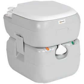 Outsunny Portable Toilet for Adults 5.8 Gallon, Porta Potty with Level Indicator