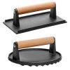 2Pcs Cast Iron Grill Press Pre-Seasoned Steak Weights
