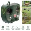 Ultrasonic Animal Repeller Solar Powered Motion Sensor LED Flashing Lights
