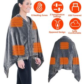 USB Heated Portable & Therapeutic Flannel Blanket