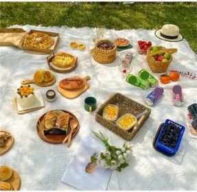 Rectangle PVC Tablecloth Moisture-Proof Portable Mat 90-150 cm