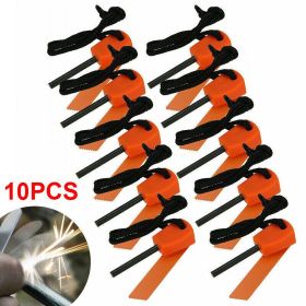 10-Pack Ferro Rod Fire Starter Survival Kit