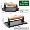 2Pcs Cast Iron Grill Press Pre-Seasoned Steak Weights