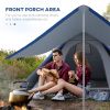 2-3 Person Teepee Tent with Porch Canopy and Fast Setup