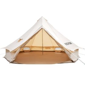 VEVOR 5M Cotton Canvas Bell Tent with Stove Jack – 8–10 Person