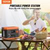 VEVOR Power Station Solar Generator 296Wh 300W Backup Lithium Battery