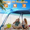 10x10FT Beach Canopy Sun Shelter UPF50+ UV Protection