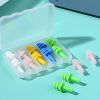 5 Pairs Solid Color Silicone Noise-cancelling Swimming Earplugs