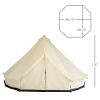Outsunny 16.5' Large Family Tent 10 Persons Waterproof Teepee Bell Tents