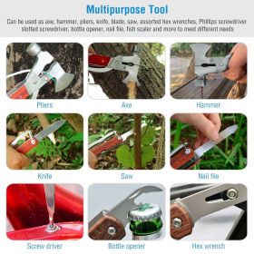 7inch Outdoor Survival Folding Multifunctional Axe Hammer Plier Knife