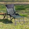 Folding Reclining Camping Chair with Adjustable Footrest