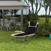 Outsunny Camp Deluxe Folding Cot Lounger