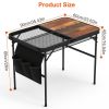 Foldable Camping Table Collapsible Picnic Aluminum Alloy Grill Stand