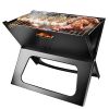 Slim-Fold Charcoal Grill, Lightweight Iron with Airflow Design