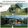 Ultrasonic Animal Repeller Solar Powered Motion Sensor LED Flashing Lights