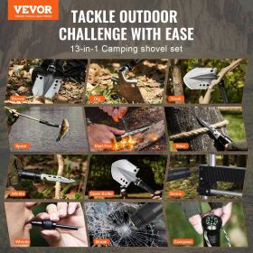 Survival Shovel Multitool with Knife & Fire Starter