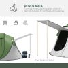 Outsunny Pop Up Tent, Instant Camping Tent with Porch and Carry Bag