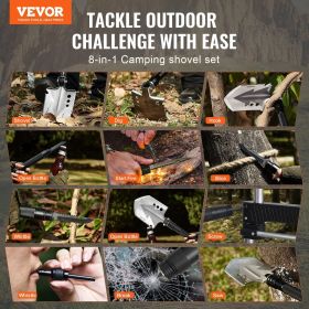 Survival Shovel 8 in 1 Portable Compact Folding Multitool