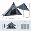 2-3 Person Teepee Tent with Porch Canopy and Fast Setup