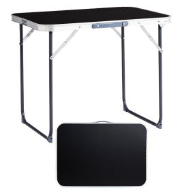 2.3ft Black Outdoor Folding Aluminum Alloy Table