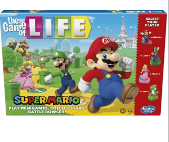 The Game of Life: Super Mario Edition Board Game for Kids, Non-Candy Easter Basket Stuffers Gifts, Ages 8+
