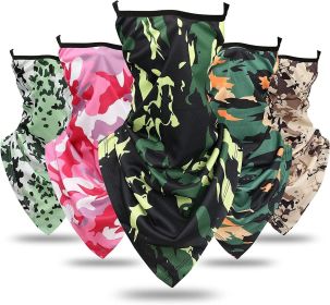 Neck Gaiter with Ear Loop; Washable Cloth Face Cover for Women Men; Cool Face Bandanas Summer Outdoors