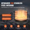 VEVOR Smokeless Fire Pit Stove Bonfire 19.3 in Diameter Wood Burning Stainless Steel