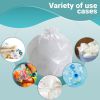 Pack of 100 Regular Duty Trash Bags, Clear 43 x 47. High Density Plastic Trash Bags 43x47. Thickness 0.7 Mil. 56 Gallon Garbage Bin Liners for Office