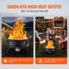VEVOR Propane Fire Pit 24' Outdoor Portable Gas Fire Pit for Heating 58000 BTU