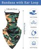 Neck Gaiter with Ear Loop; Washable Cloth Face Cover for Women Men; Cool Face Bandanas Summer Outdoors