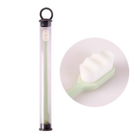 Ultra-fine Toothbrush Super Soft Bristle Deep Cleaning Brush Portable For Oral Care Tools Teeth Care Oral Cleaning Travel (Color: Wavy green)