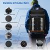1Pc Cooler Backpack 36 Can Leakproof Insulated Cooler Backpack with 25L/6.6 Gal