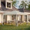 Outsunny 10' x 10' Pop Up Canopy Tent with Netting, Instant Gazebo, Ez up Screen House Room with Carry Bag, Height Adjustable, for Outdoor, Garden