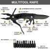 9-in-1 Multi-Tool Pocket Folding Blade Knife - Tactical Survival Rescue Gear Repair Equipment for Outdoor Camping